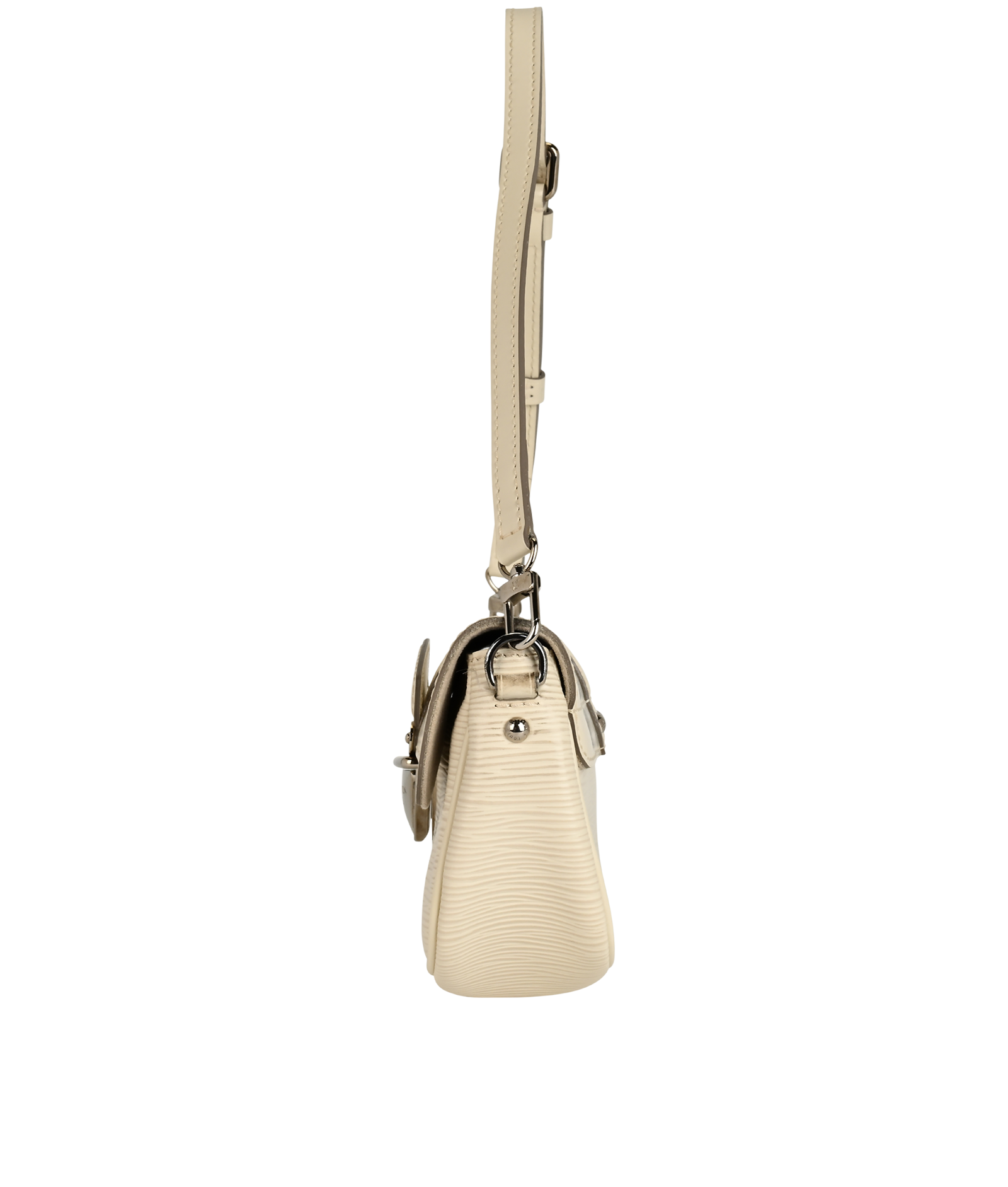 Montaigne Clutch, &pound;395, Handbags, White, Leather, Bottom view